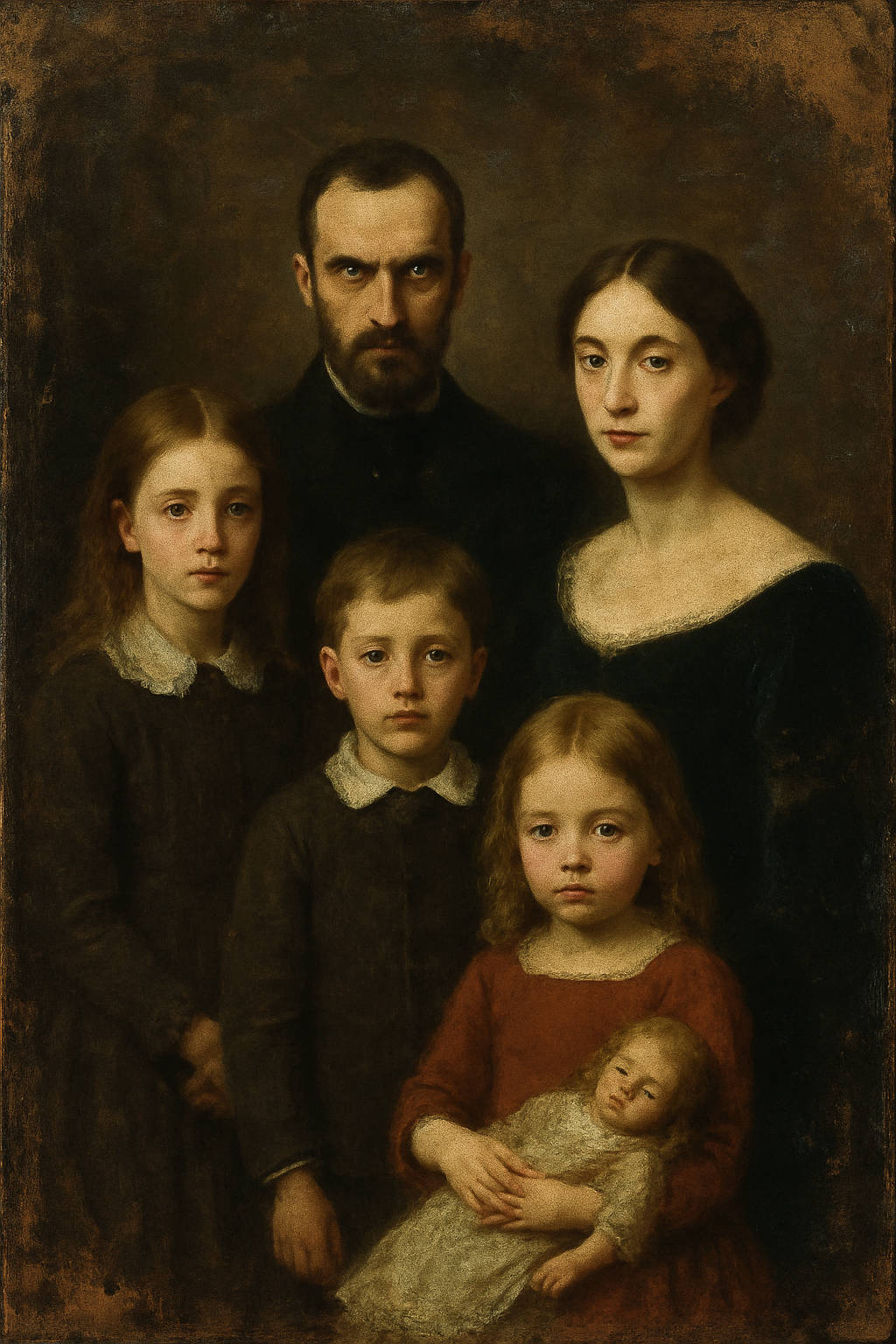 Pintura da família de Eduardo de Montemor, finalizada dias antes do desastre.